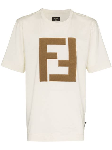 white fendi t shirt|tee shirt fendi faux.